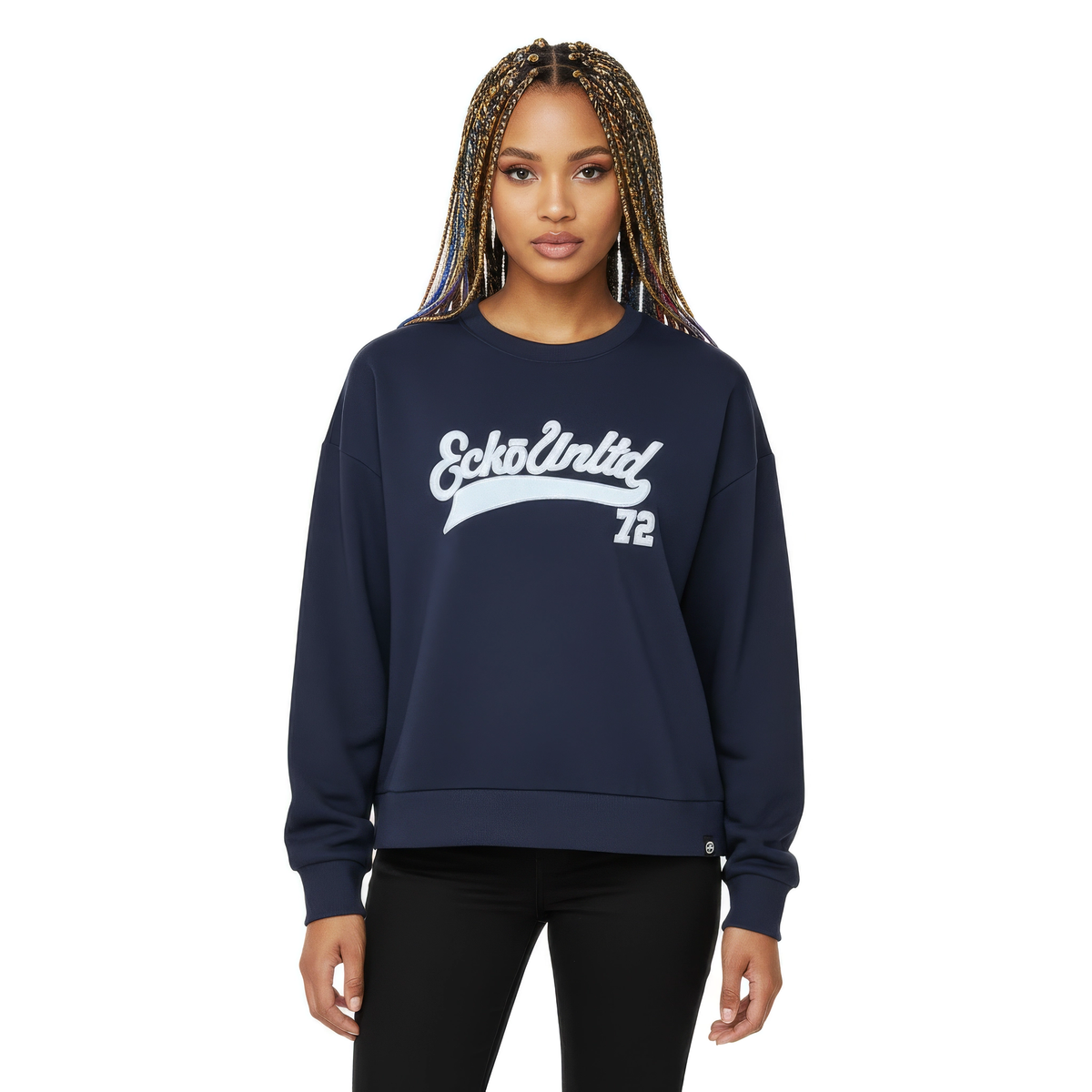 Ecko Unltd Ladies Script Sweater - Navy