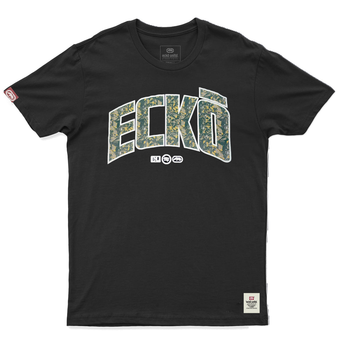 Ecko Unltd Camo Logo Tee - Black