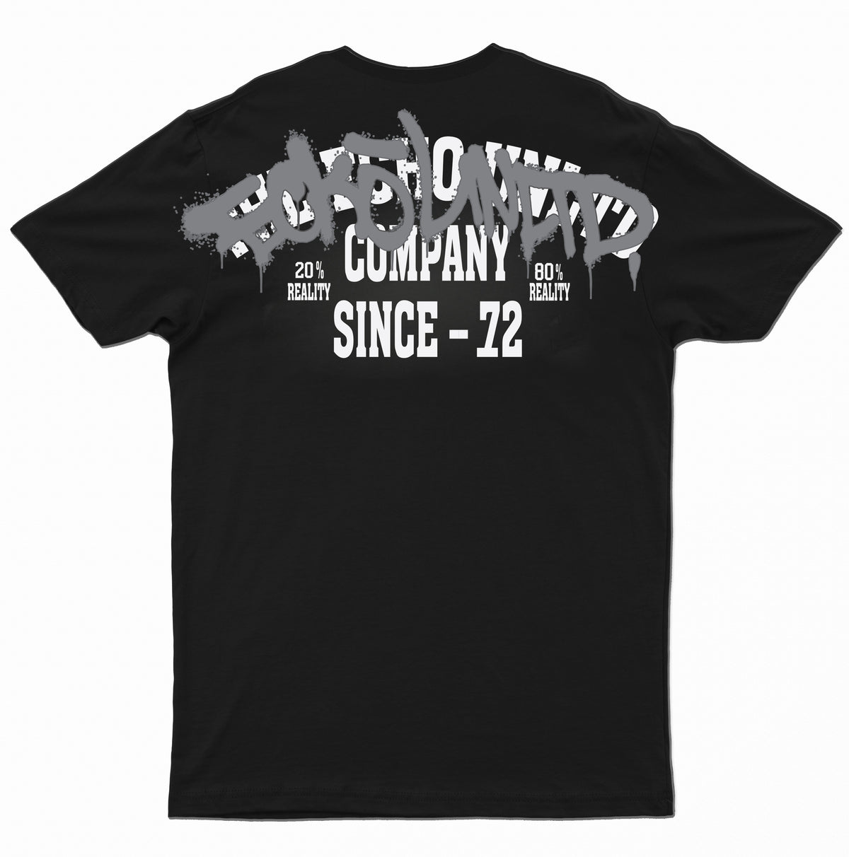 Graphic t-shirt featuring a bold, streetwear-inspired black print - Black
