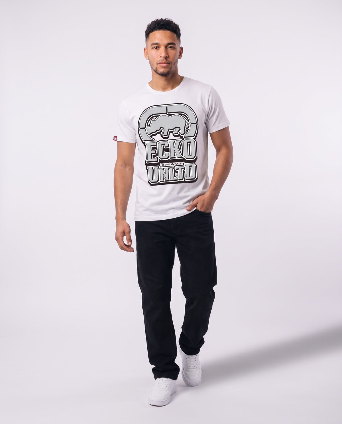 Ecko Unltd Rhino Logo Tee - White