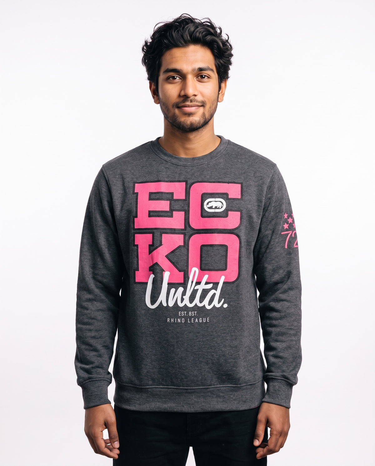 Ecko Unltd Block Logo Crewneck - Charcoal