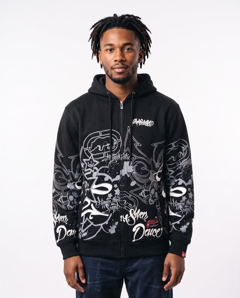 Ecko Unltd Graffiti Zip Jacket - Black