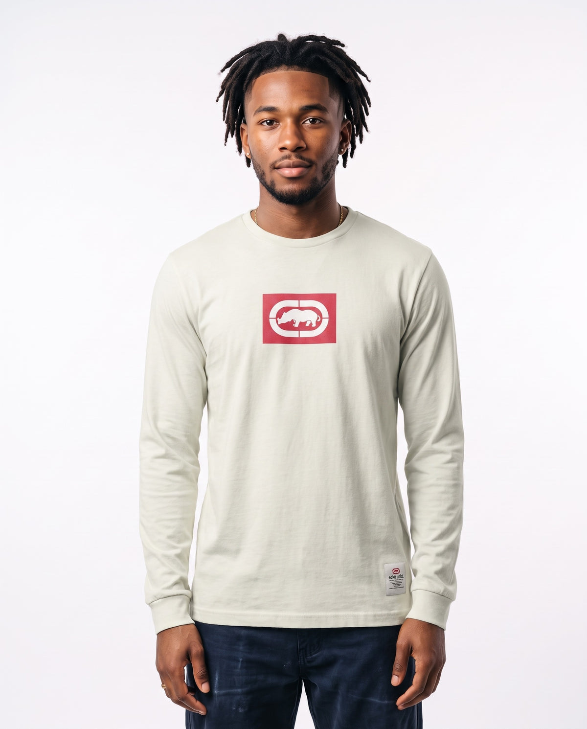 Ecko Unltd Icon Logo Long Sleeve Tee - Beige