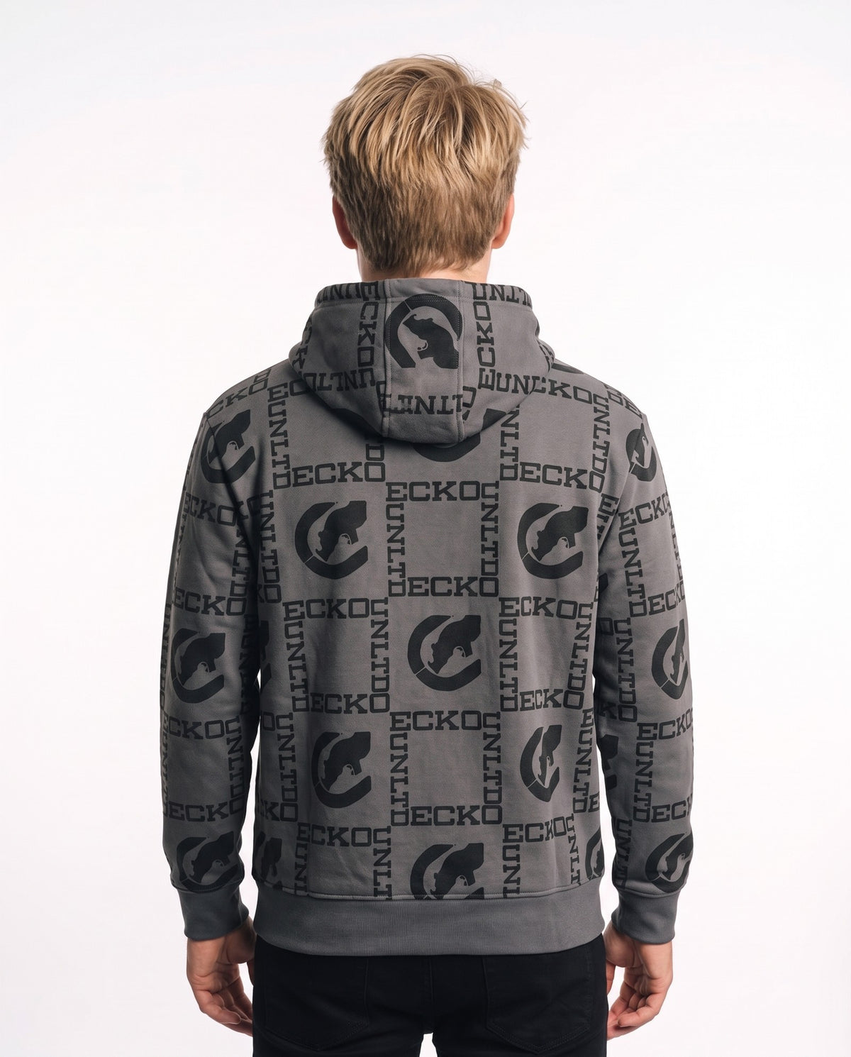 Ecko Unltd Monogram Hoodie - Charcoal