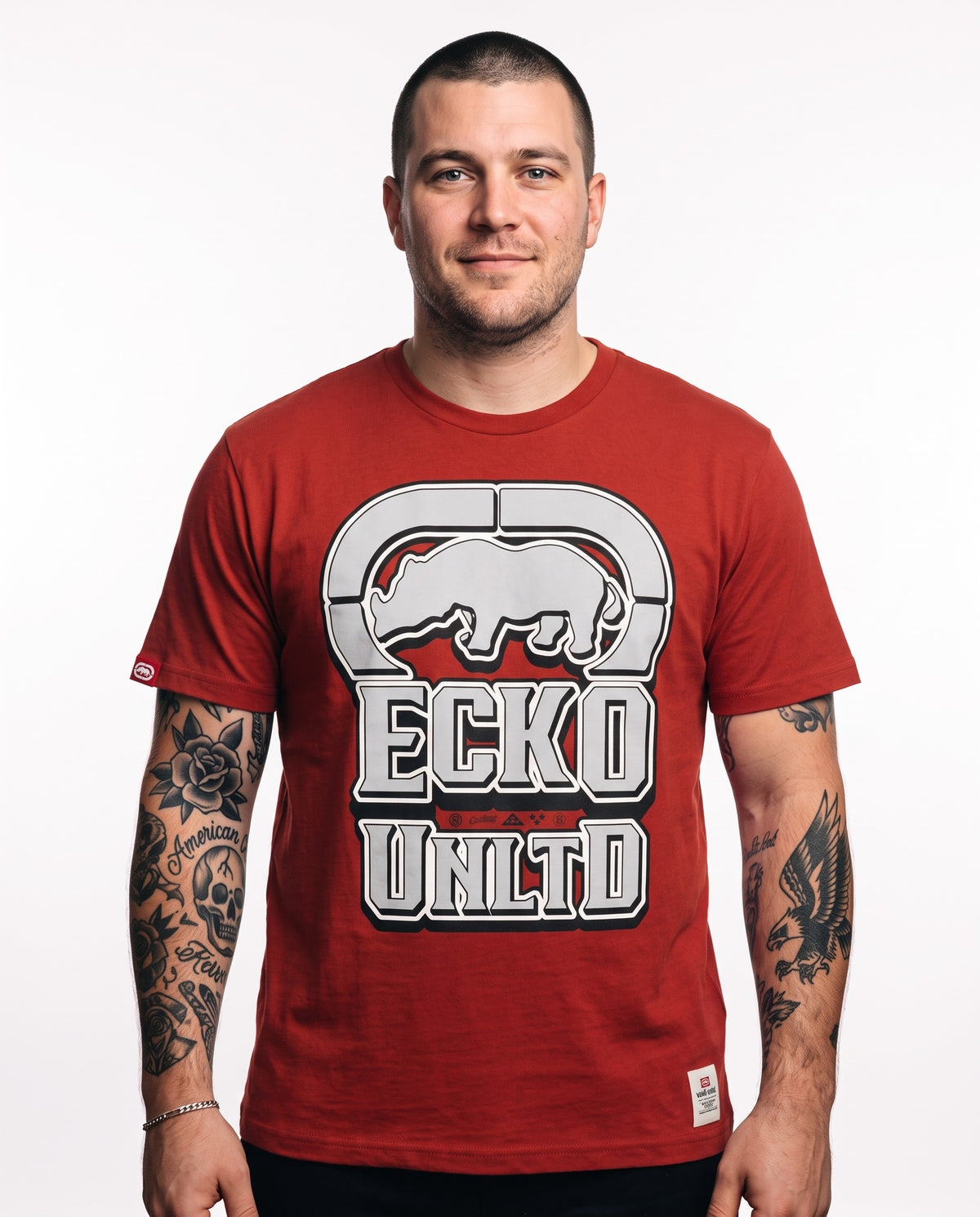 Ecko Unltd Stacked Logo Tee - Red