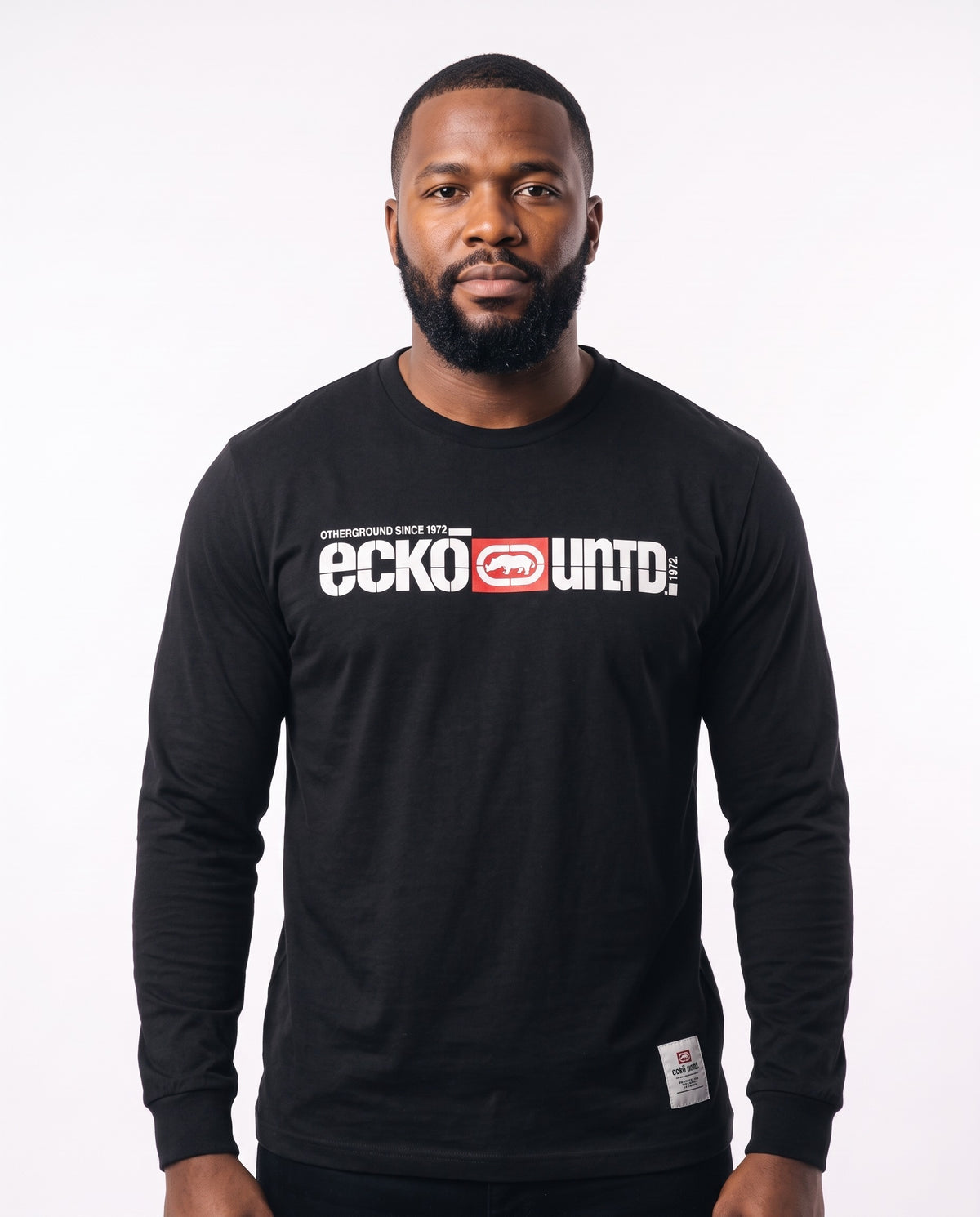 Ecko Unltd Wordmark Long Sleeve Tee - Black