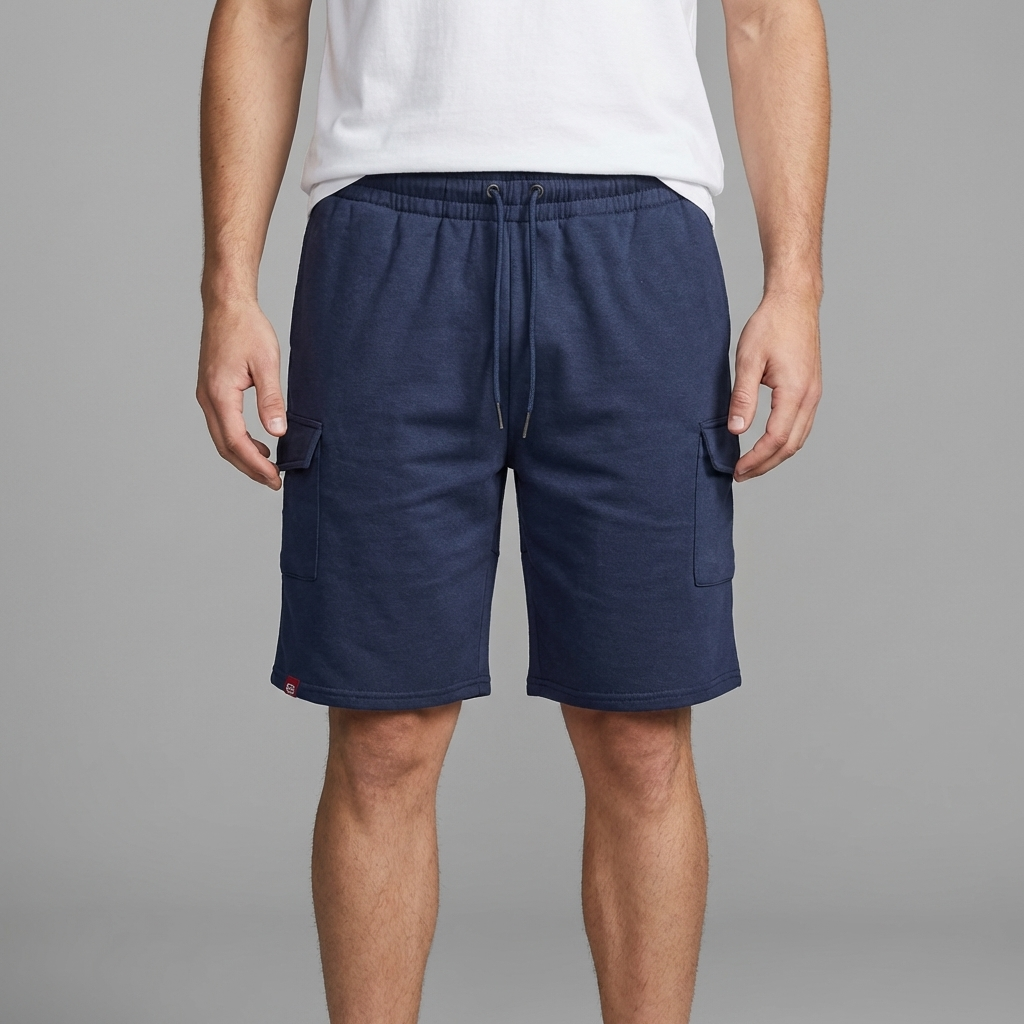 Mens fleece cargo short