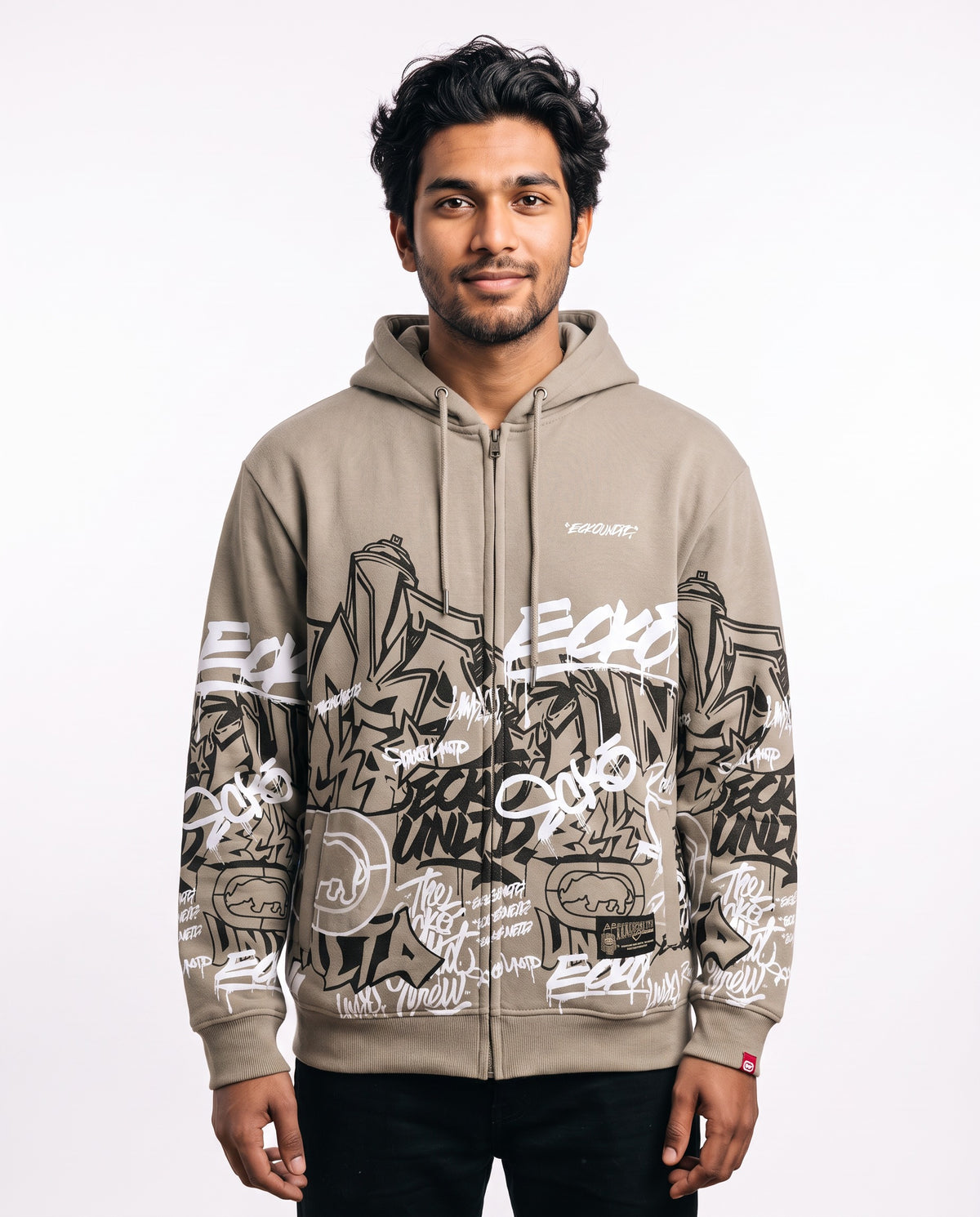 Ecko Unltd Graffiti Zip Jacket - Taupe