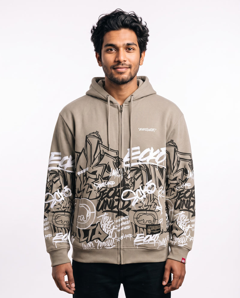 Ecko Unltd Graffiti Zip Jacket - Taupe
