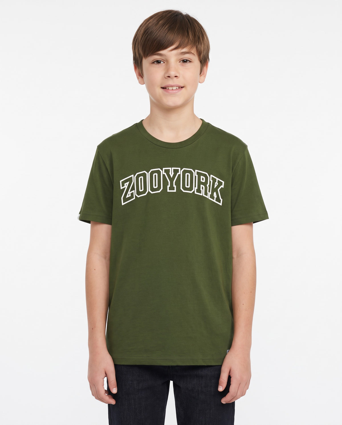 Zoo York Collegiate Boys Logo Tee - Olive