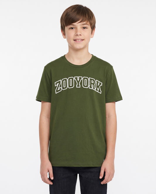 Zoo York Collegiate Boys Logo Tee - Olive