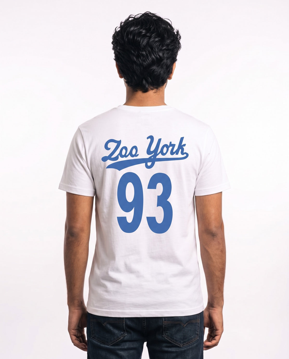 Zoo York In Blue Font Style In Cursive Logo Tee - White